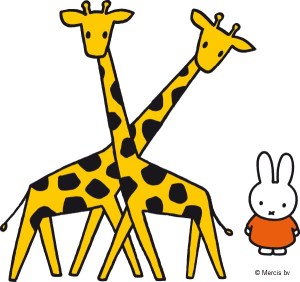 Miffy with giraffes