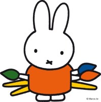 miffy with paint brushes